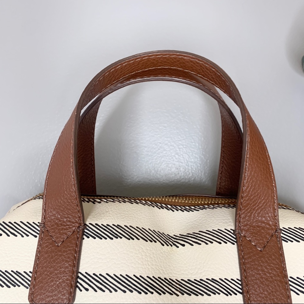 Fossil Fiona Striped Crossbody Satchel Purse Bag - Picture 4 of 16